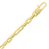 Italian 14k Yellow Gold Mariner Paper Clip Link Chain Bracelet 8" 6.1mm 9 grams