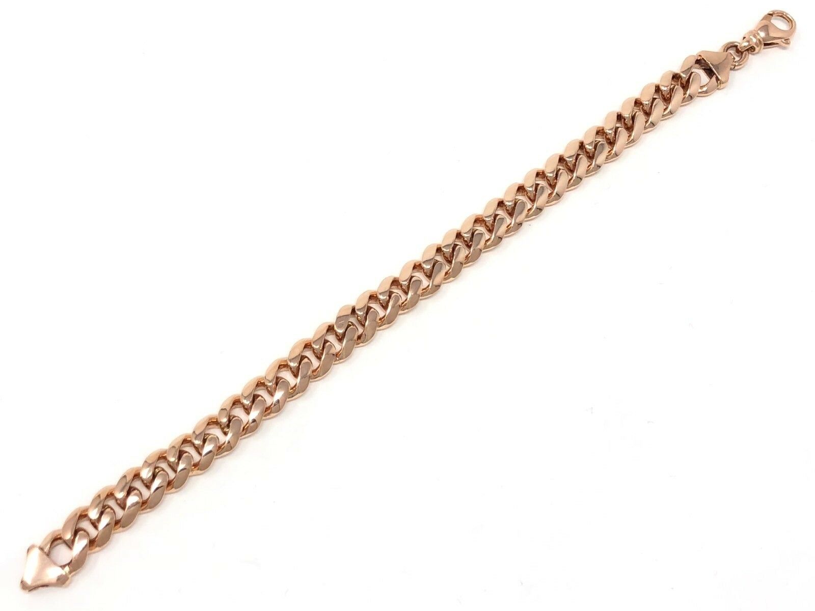 14k Rose Gold Miami Cuban Chain Bracelet 8.75" 9.7mm 54.8 grams