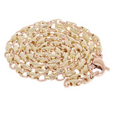 10k Yellow & Rose Gold Solid Handmade Fashion Link Necklace 26" 4mm 30.6 grams - Yellow and Rose,26" 30.6 grams