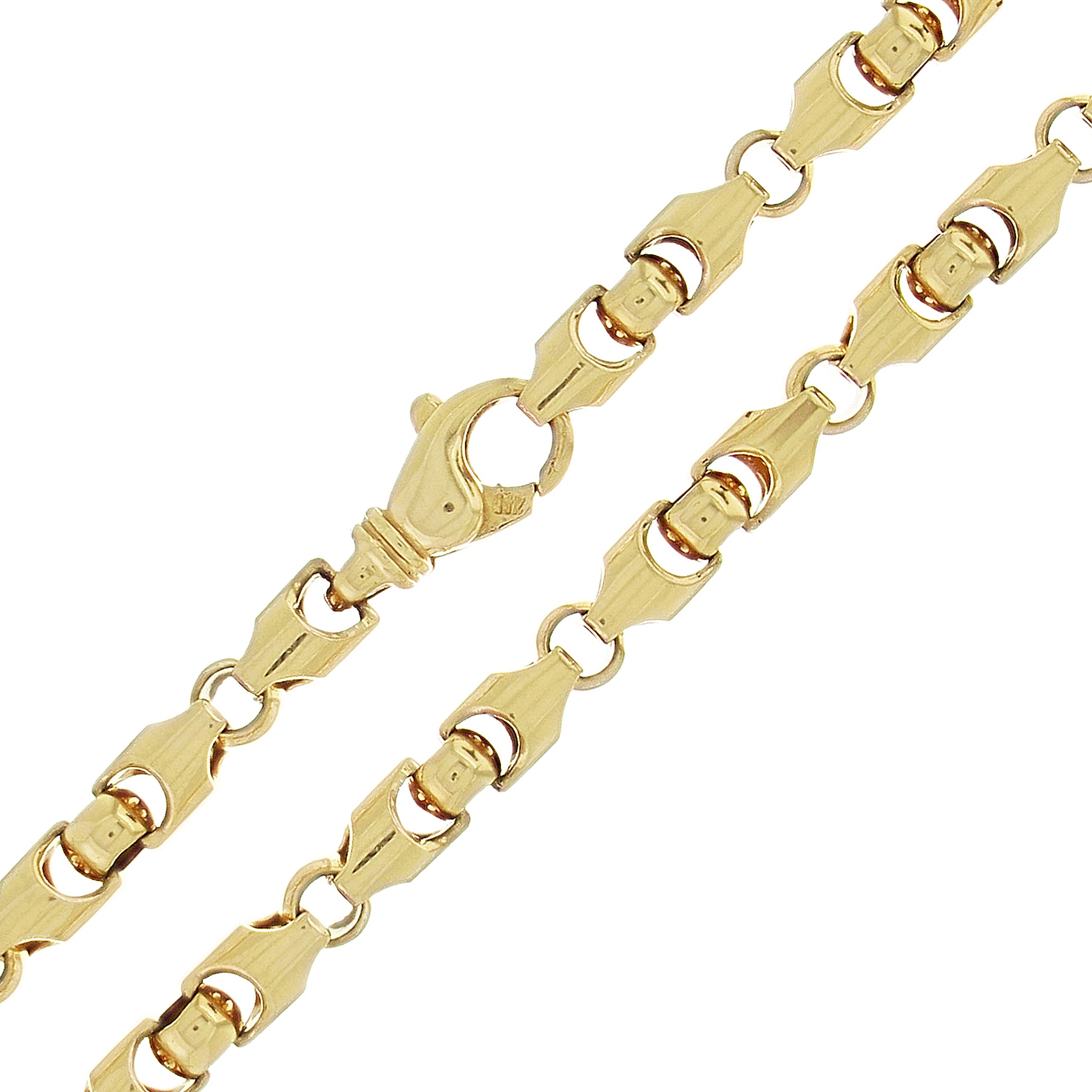 10k Yellow Gold Solid Heavy Bullet Style Link Chain Necklace 20" 6mm 63.9 grams - Yellow,20"