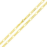 Italian 10k Yellow Gold Hollow Figaro Chain Necklace 20" 4.3mm 4.8 grams - 20" 4.8 grams