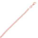 Italian 14k Rose Gold Hollow Ball Bead Bracelet 8" 3mm 3 grams - Rose