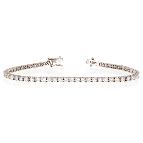 Women's 18k White Gold Diamond Tennis Bracelet