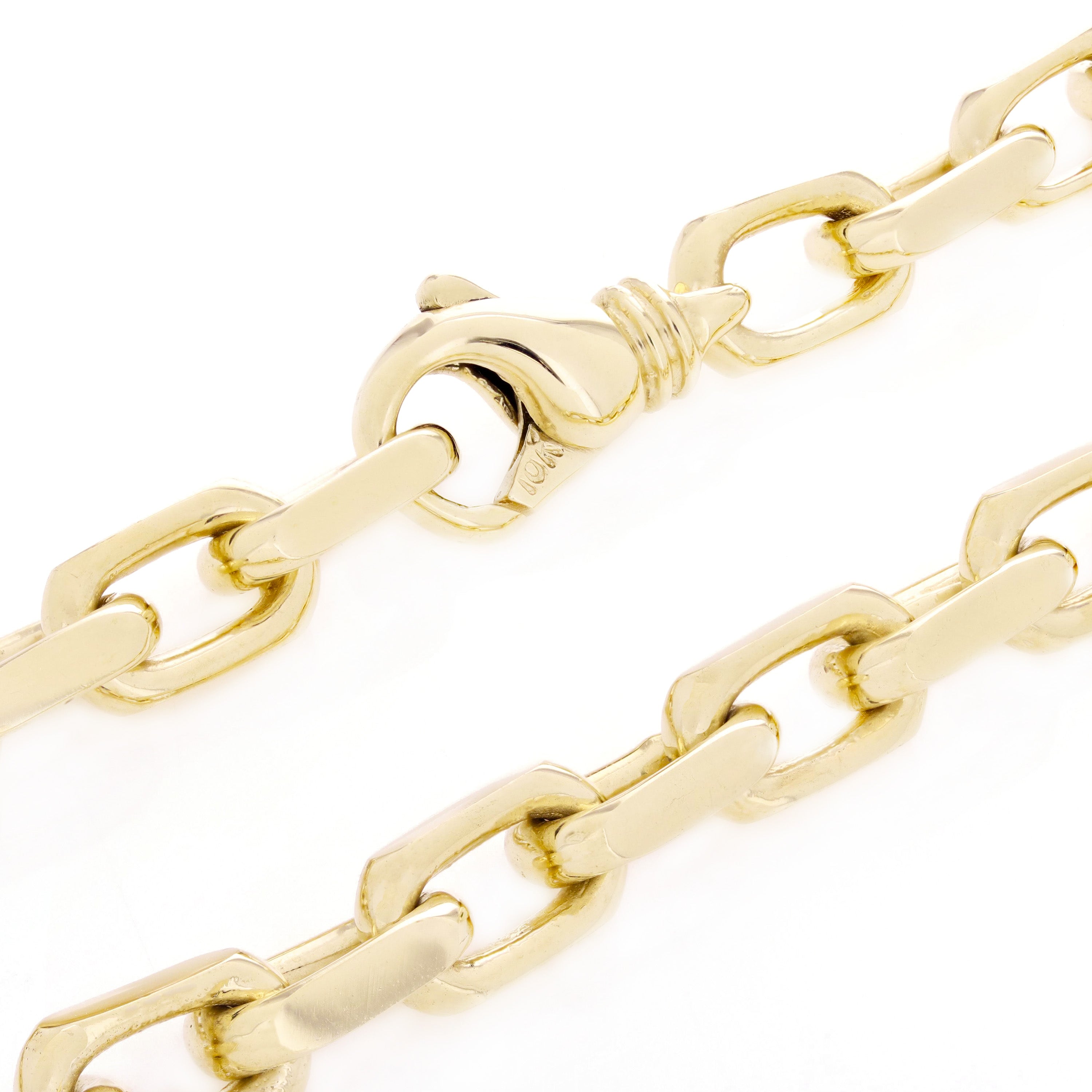 10k Yellow Gold Solid Handmade Fashion Link Chain Necklace 20" 7.9mm 80.6 grams - 20"