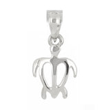 14k White Gold Hawaiian Sea Turtle Pendant Small - White