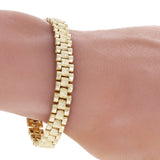 14k Yellow Gold Solid Watch Band Link Bracelet 6.5-7" 8.5mm 20 grams - 7" 20 grams
