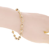 Italian 14k Yellow Gold Miraculous Medal Charm Rosary Bracelet 8" 6mm 5 grams