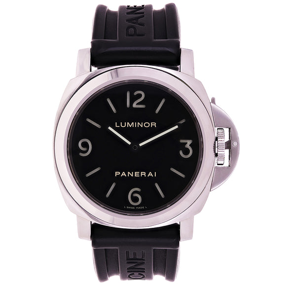 Panerai Men's Luminor Base Manual Wind Black Rubber Strap