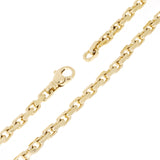10k Yellow Gold Solid Handmade Fashion Link Chain Bracelet 7" 4.8mm 16.6 grams - 7"