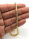 14k Yellow Gold Solid Franco Chain Link Necklace 28" 3.6mm 60.8 grams - 28"