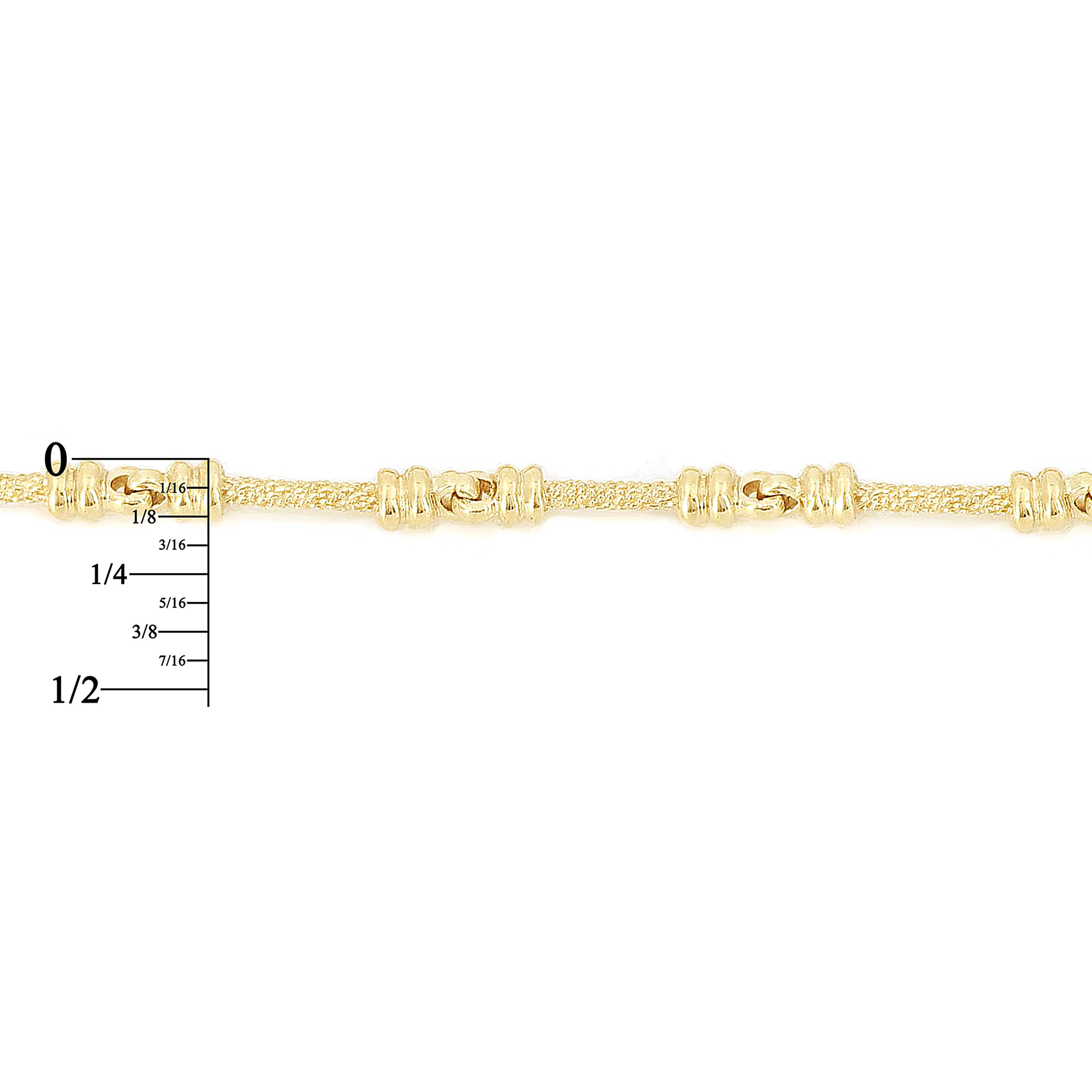 10k Yellow Gold Solid Handmade Fashion Link Bracelet 7" 4mm 10.2 grams - 7" 10.2 grams