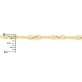 14k Yellow Gold Solid Handmade Fashion Link Bracelet 7" 4mm 11.4 grams - 7" 11.4 grams