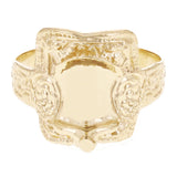 14k Yellow Gold Solid Horse Saddle Seat Ring Size 6 - Ring Size 6