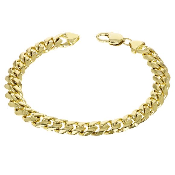 10k Yellow Gold Solid Heavy Miami Cuban Link Chain Bracelet 8