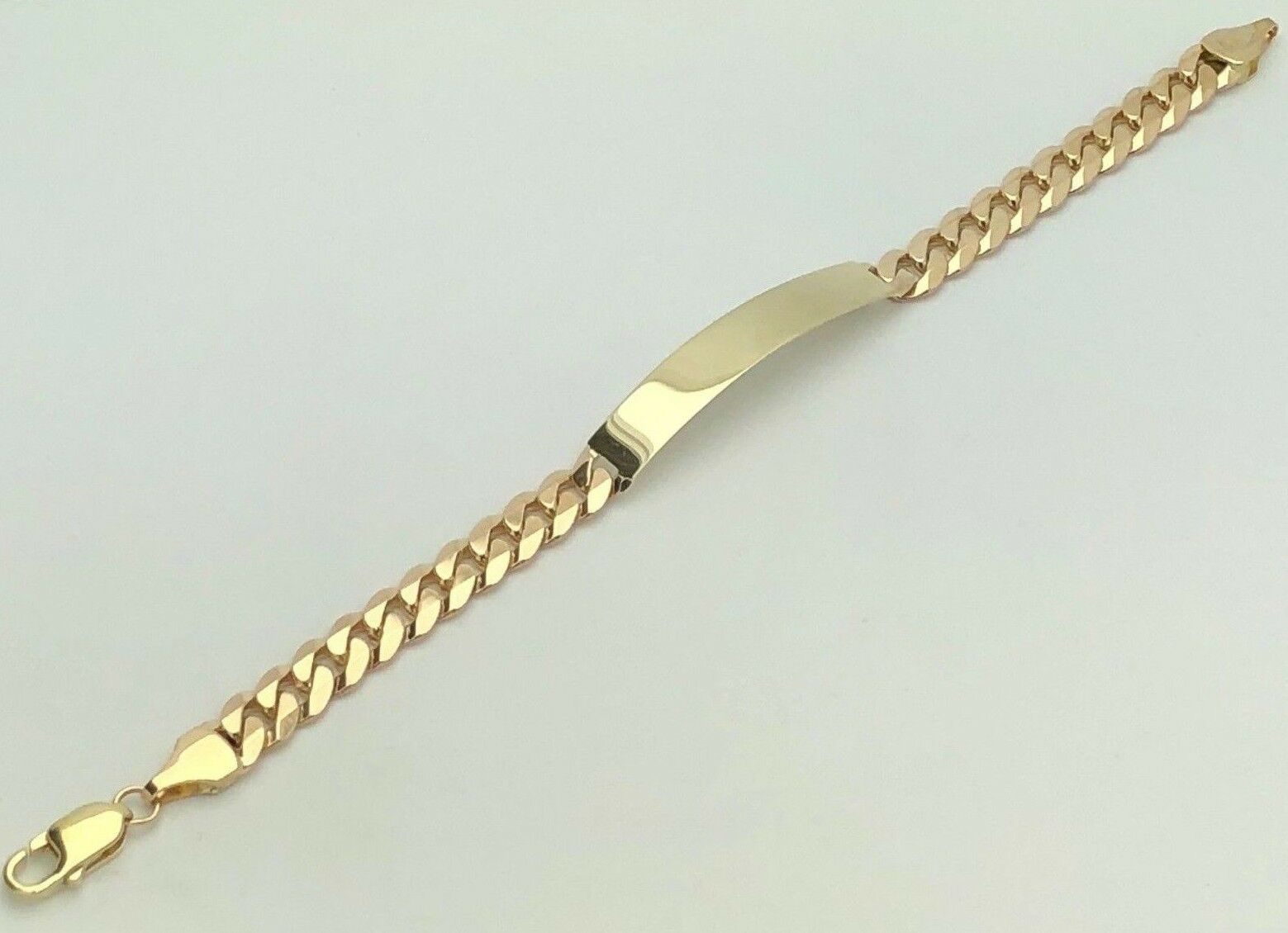 14k Yellow Gold Handmade Fashion Link Bracelet 8" 8.8mm 23.7 grams