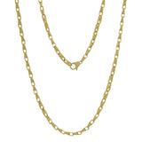 14k Yellow Gold Handmade Fashion Link Necklace 24" 3.5mm 32 grams
