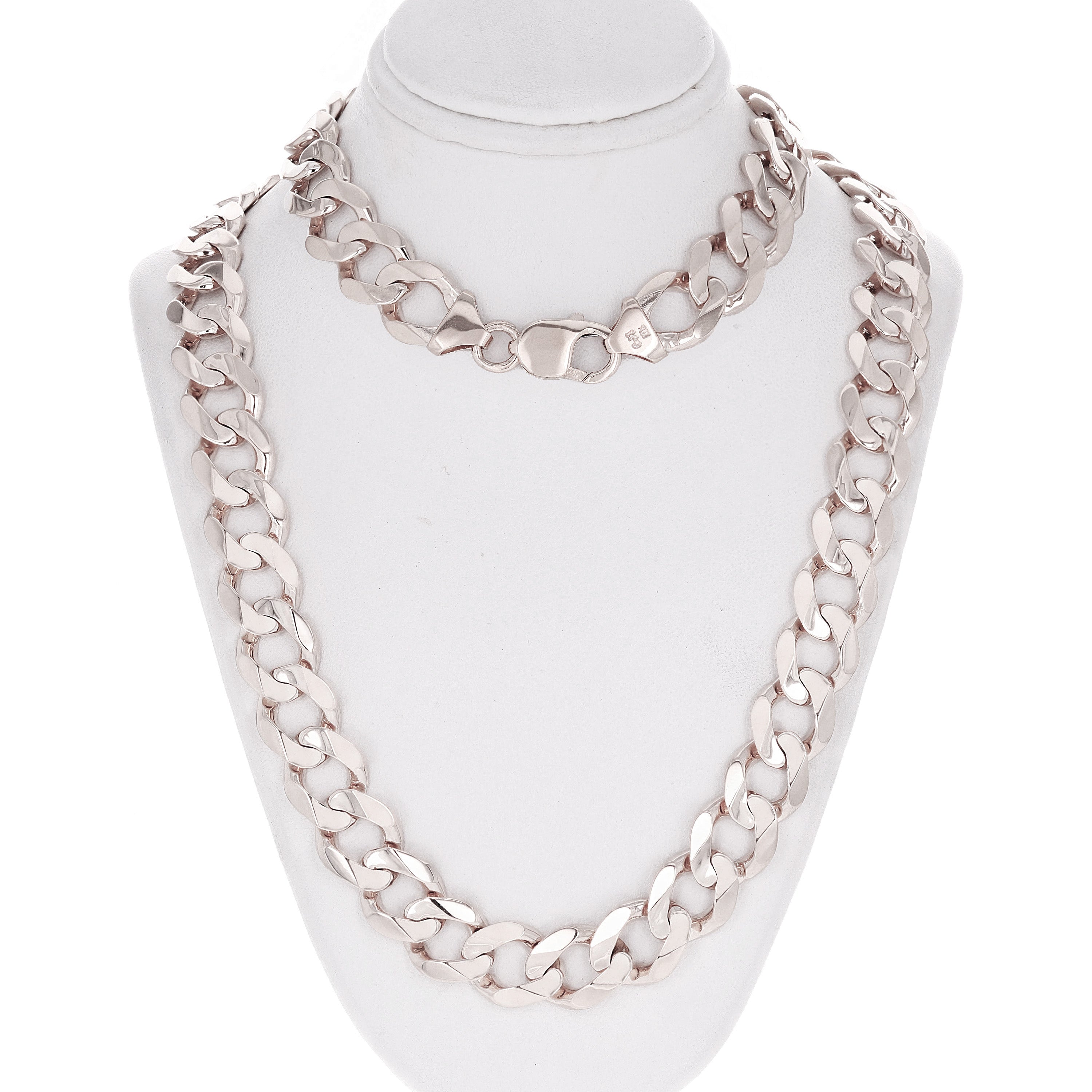 Men's 10k White Gold Flat Cuban Link Chain Necklace 26" 12.5mm 115.7 grams - White,26"