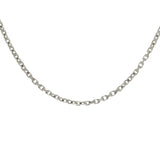 14k White Gold Handmade Fashion Link Necklace 18" 4.5mm 33.3 grams
