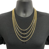 Men's Italian 14k Yellow Gold Solid Heavy Link Chain Necklace 28" 4mm 48.5 grams - 4mm 28"