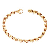 14k Yellow Gold Solid Handmade Fashion Link Bracelet 7" 5.3mm 12 grams - Yellow,7" 12 grams