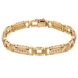 Men's 14k Yellow Gold 1.00ctw Diamond Watch Link Bracelet 9.5" 9.8mm 43.8 grams - Yellow 9.5" 9.8mm  1ctw  43.8grams
