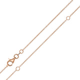 Italian 14k Rose Gold Rolo Chain Necklace Adjustable 16-20" 0.9mm 1.5 grams - 1.5 grams