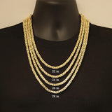 14k Yellow Gold Solid Byzantine Chain Necklace 28" 5.7mm 157 grams