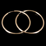 Italian 14k Yellow Gold High Polish Round Endless Hoop Earrings 1.2" 1 gram