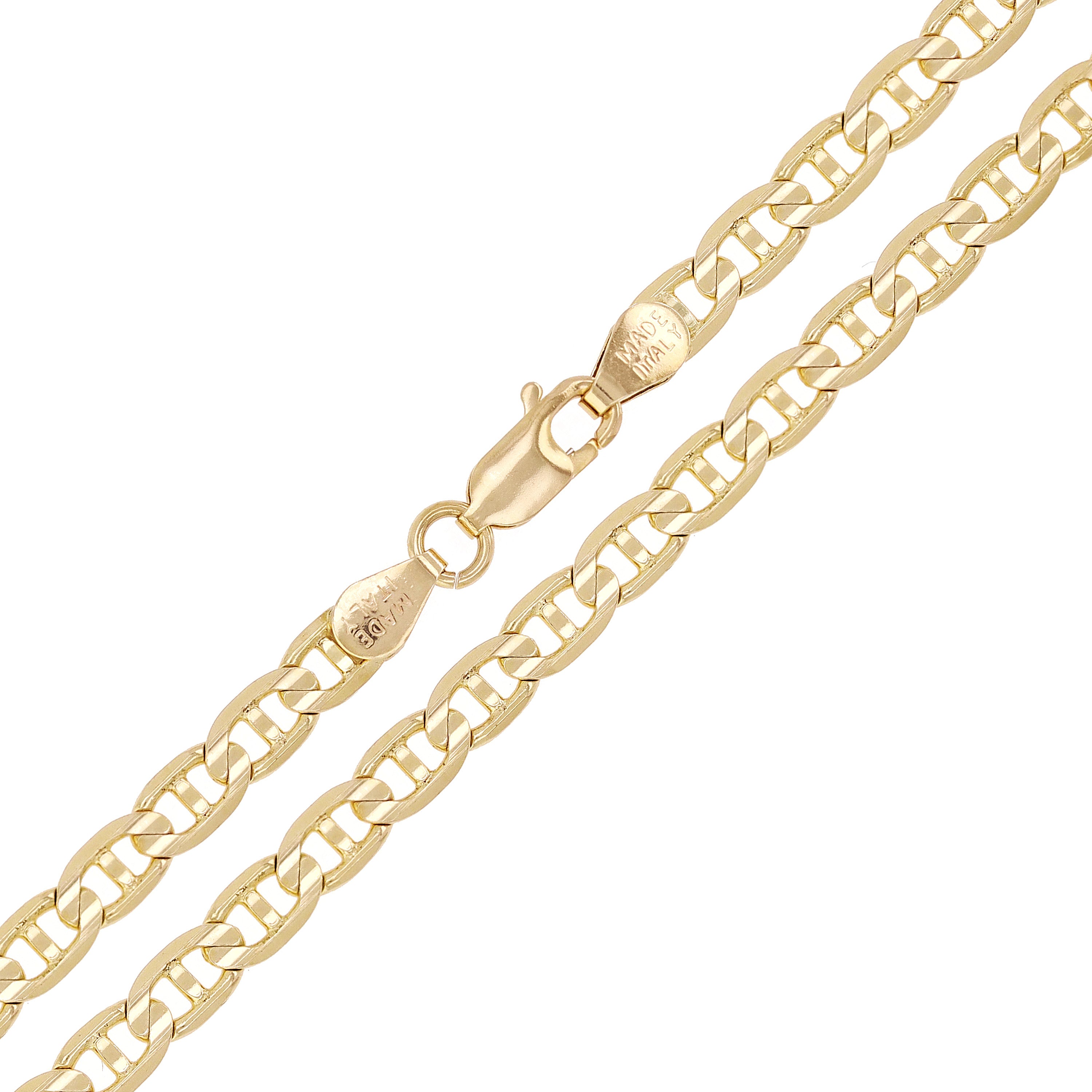 14k Yellow Gold Mariner Link Chain Necklace 18" 3.9mm 11.8 grams