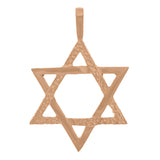 14k Rose Gold Diamond Cut Jewish Star of David Charm Pendant 3.6 grams - Rose