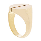14k Yellow Gold Open Oval Geometric Ring Size 8 16.5mm 12.3 grams