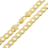 Men's Italian 14k Yellow Gold Curb Cuban Chain Necklace 24" 9mm 58.6 grams - 24"