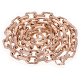 18k Rose Gold Solid Handmade Link Chain Necklace 22" 8.5mm 158 grams - Rose,22"