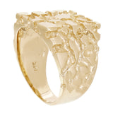 Men's 14k Yellow Gold Nugget Ring Size 7 - 16.4mm 9.5 grams - Ring Size 7