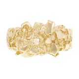 10k Yellow Gold Solid Chunky Nugget Ring Size 7.5 - 12mm 5 grams - Ring Size 7.5