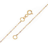 Italian 14k Two Tone Gold Bar & Beads Link Chain Bracelet Various Lengths