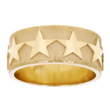 14k Yellow Gold Solid 3D Star Ring Band Size 8 8.7mm 10.2 grams