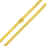 Italian 10k Yellow Gold Hollow Miami Cuban Chain Necklace 20" 6.8mm 25 grams - 20" 25 grams