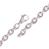 14k White Gold Handmade Fashion Link Bracelet 7" 8.4mm 39.4 grams - White,7"