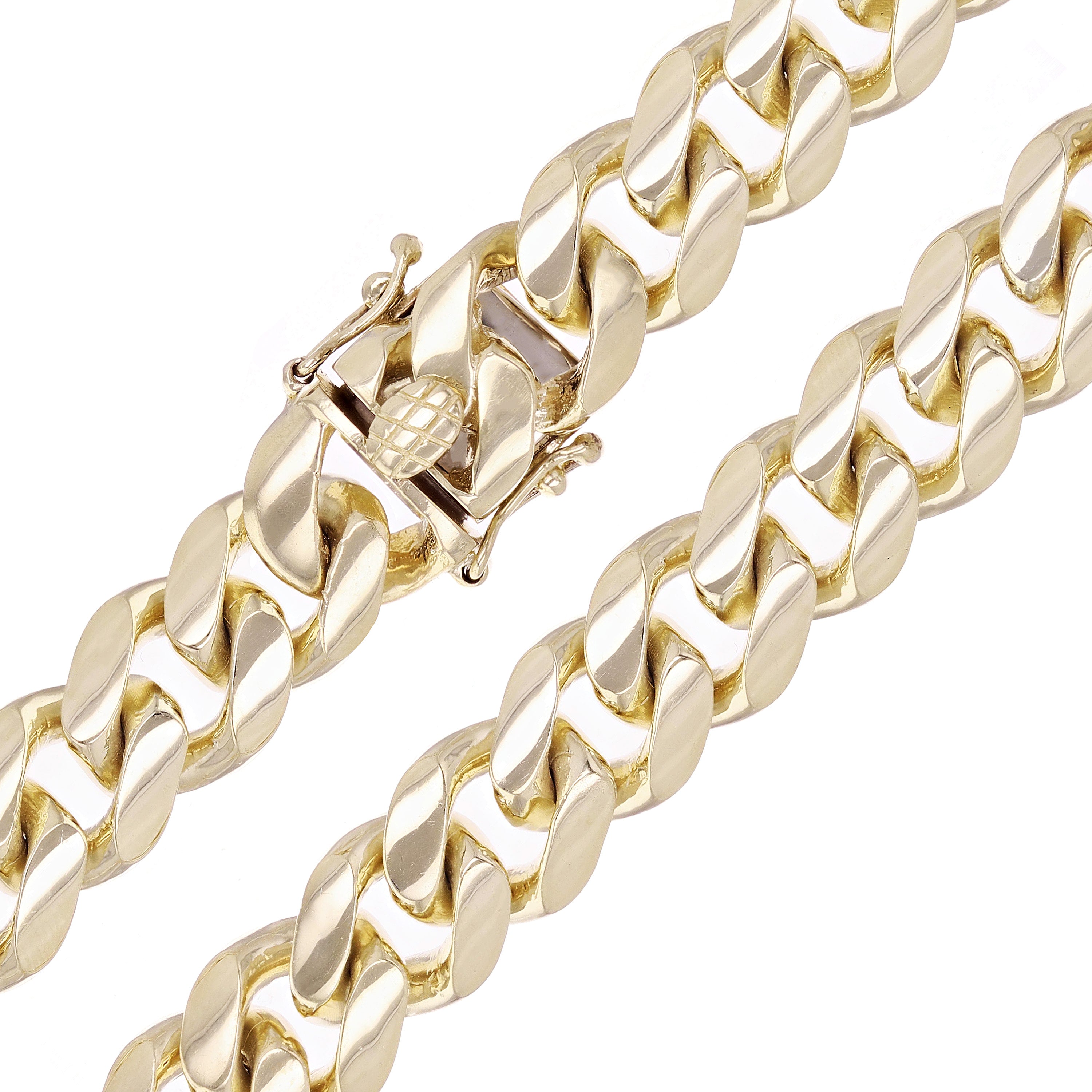 Men's 10k Yellow Gold Solid Miami Cuban Link Chain Necklace 26" 12.5mm 259.9gram - 26" 259.9 grams