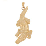 14k Rose Gold Alligator Pendant - Rose
