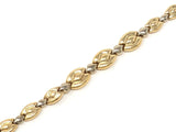 14k Two Tone Gold Fancy Reversible Bracelet 8" 13.7 grams 10.8mm
