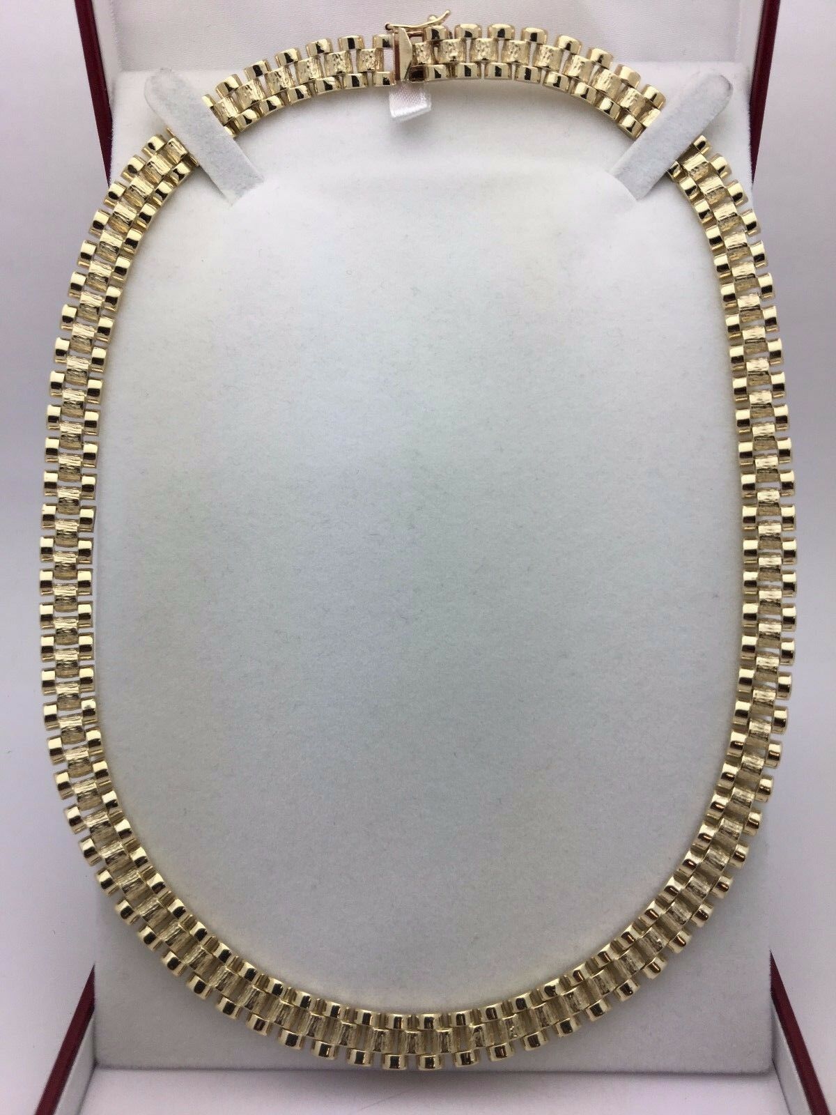 Gold watch sale link necklace