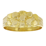 14k Yellow Gold Solid Nugget Ring Sizes 5.5-7.5 - Yellow,Ring Size 7