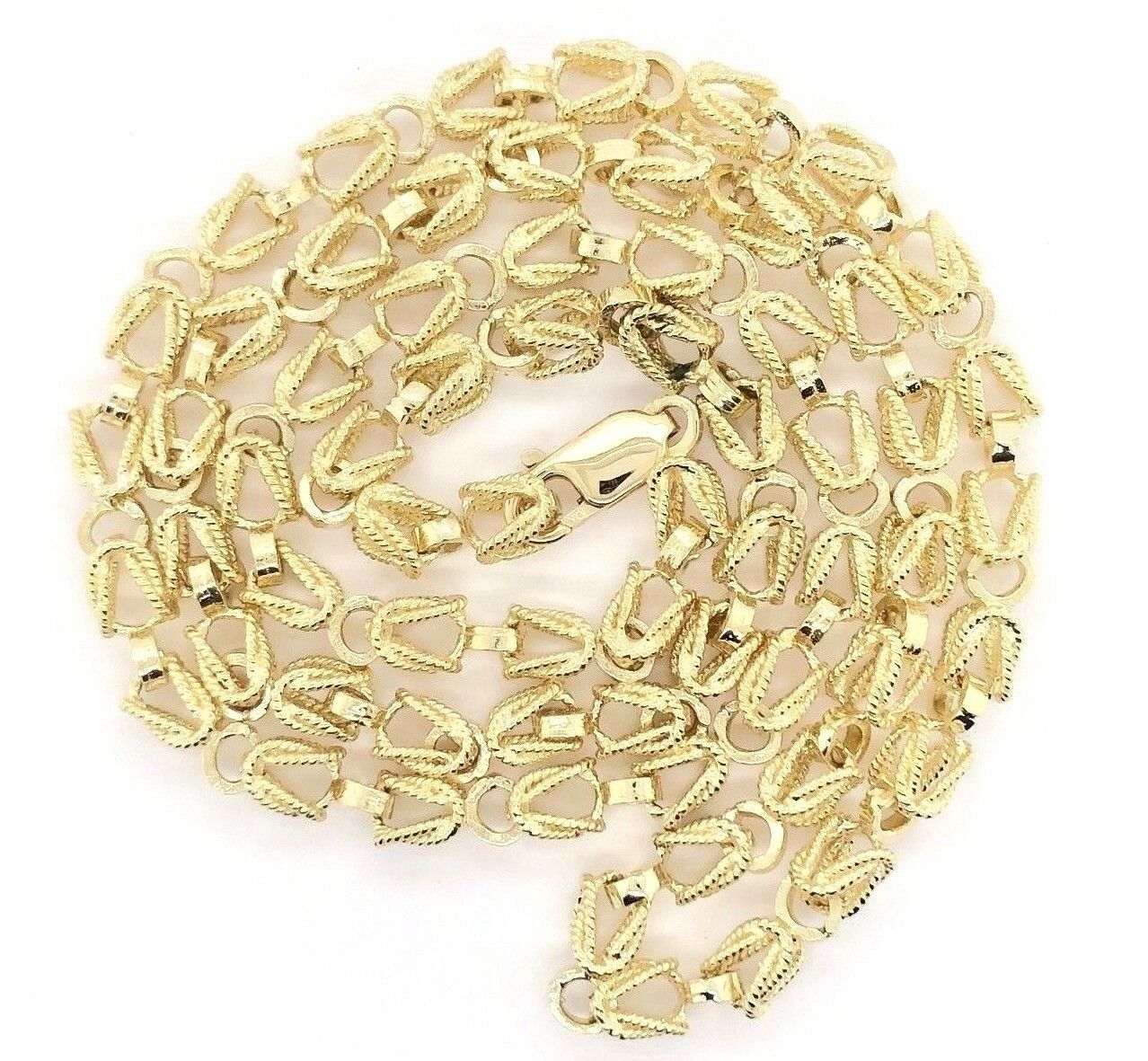 14k Yellow Gold Turkish Link Chain Necklace 30" 5mm 56.5 grams - Yellow,30"