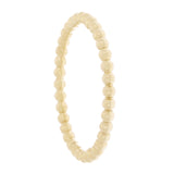 14k Yellow Gold Bright Polished Beaded Slim Stackable Band Size 4.5 - Yellow