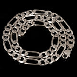 Men's 10k Yellow Gold Solid Figaro Chain Necklace 20" 9.7mm 51.6 grams - Yellow,20"