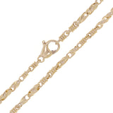 14k Yellow Gold Handmade Fashion Link Necklace 18" 3.5mm 31 grams - Yellow,18"