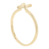 14k Yellow Gold Lucky Wishbone Ring Stackable Size 7 1.5 grams - Yellow