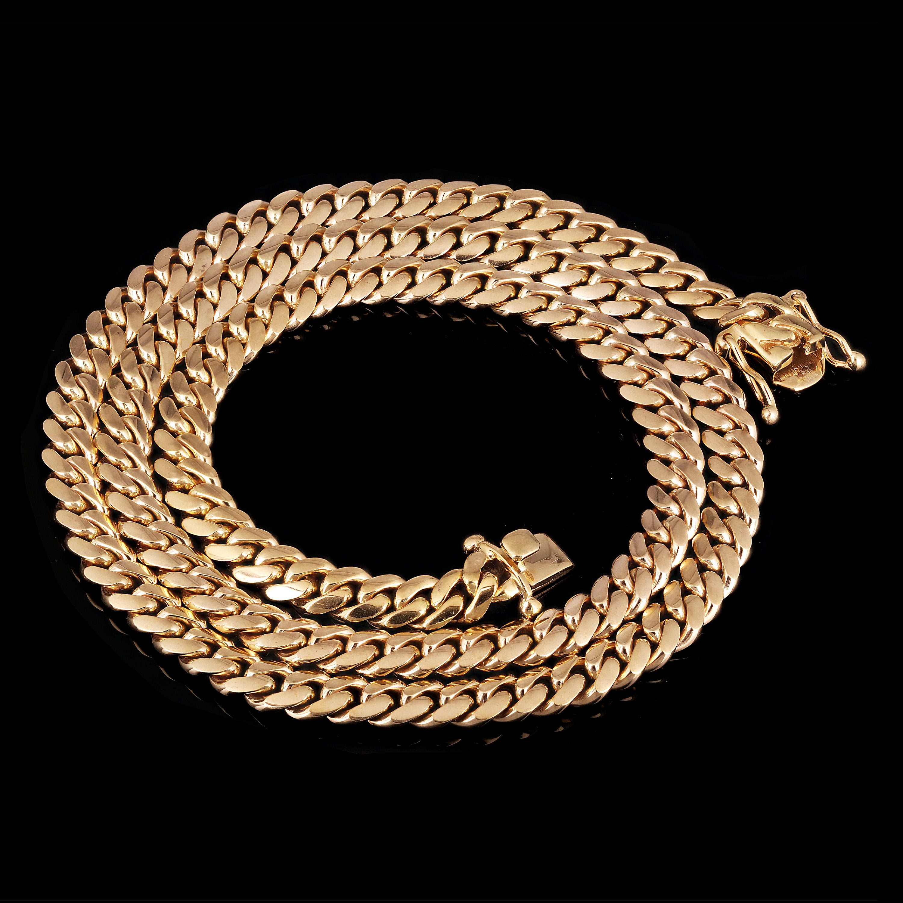 14k Yellow Gold Solid Miami Cuban Chain Necklace 26" 7.7mm 117.2 grams